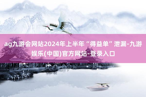 ag九游会网站2024年上半年“得益单”泄漏-九游娱乐(中国)官方网站-登录入口