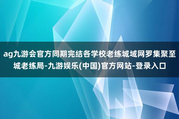 ag九游会官方同期完结各学校老练城域网罗集聚至城老练局-九游娱乐(中国)官方网站-登录入口