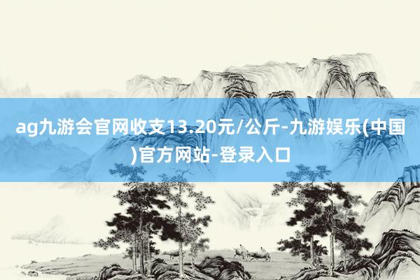 ag九游会官网收支13.20元/公斤-九游娱乐(中国)官方网站-登录入口