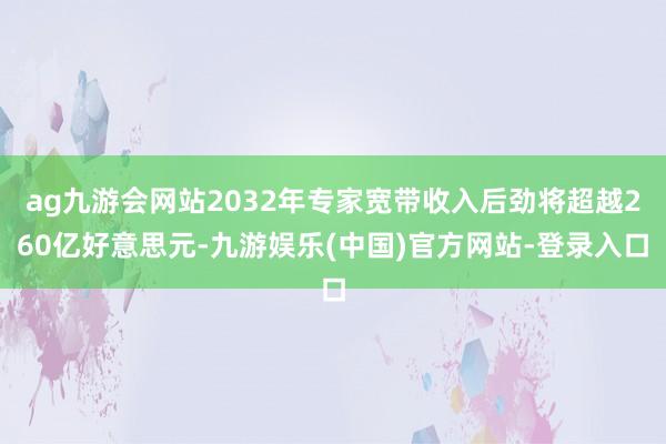 ag九游会网站2032年专家宽带收入后劲将超越260亿好意思元-九游娱乐(中国)官方网站-登录入口