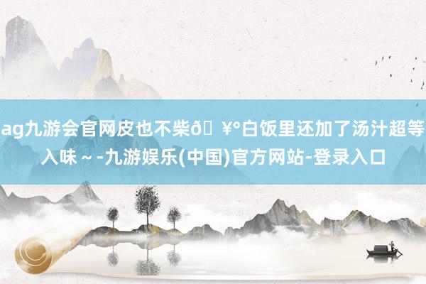 ag九游会官网皮也不柴🥰白饭里还加了汤汁超等入味～-九游娱乐(中国)官方网站-登录入口